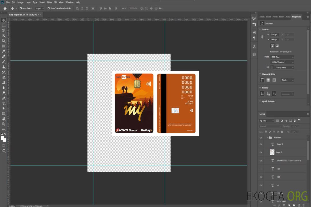 Inde Icici Bank RuPay MakeMyTrip carte de crédit verticale template Inde Icici Bank RuPay MakeMyTrip carte de crédit verticale template